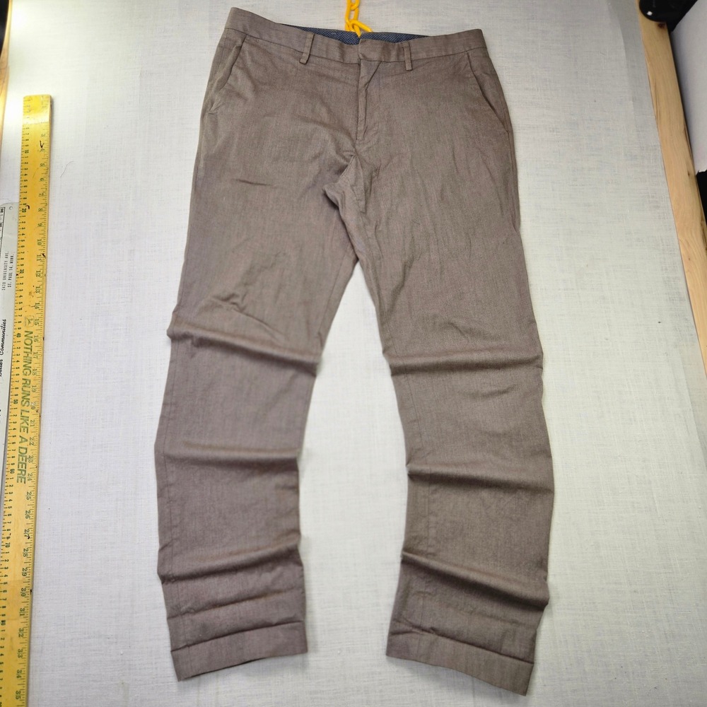 Bonobos Slim Chinos 33x34 Mens Tan Brown Stretch Cotton Trousers Business Casual - Picture 2 of 12